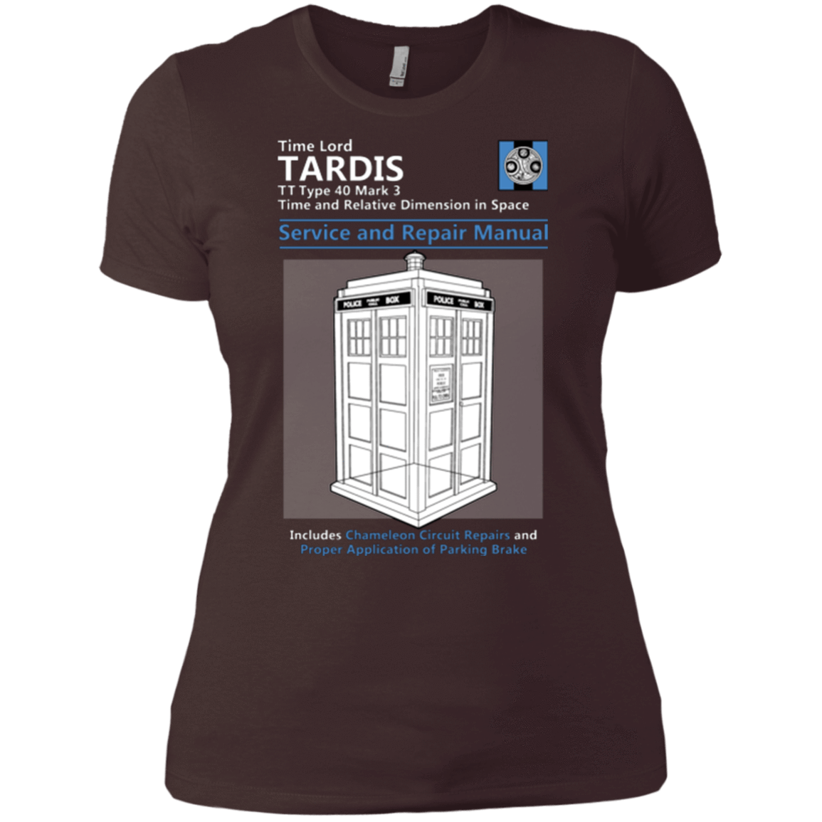 T-Shirts Dark Chocolate / X-Small TARDIS SERVICE AND REPAIR MANUAL Women's Premium T-Shirt
