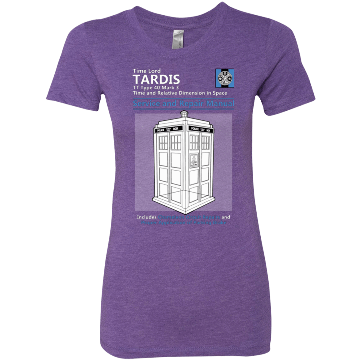 T-Shirts Purple Rush / Small TARDIS SERVICE AND REPAIR MANUAL Women's Triblend T-Shirt
