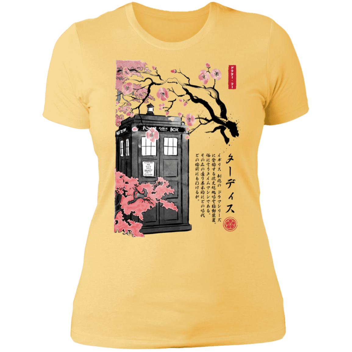 T-Shirts Banana Cream/ / S Tardis Sumi-e Women's Premium T-Shirt