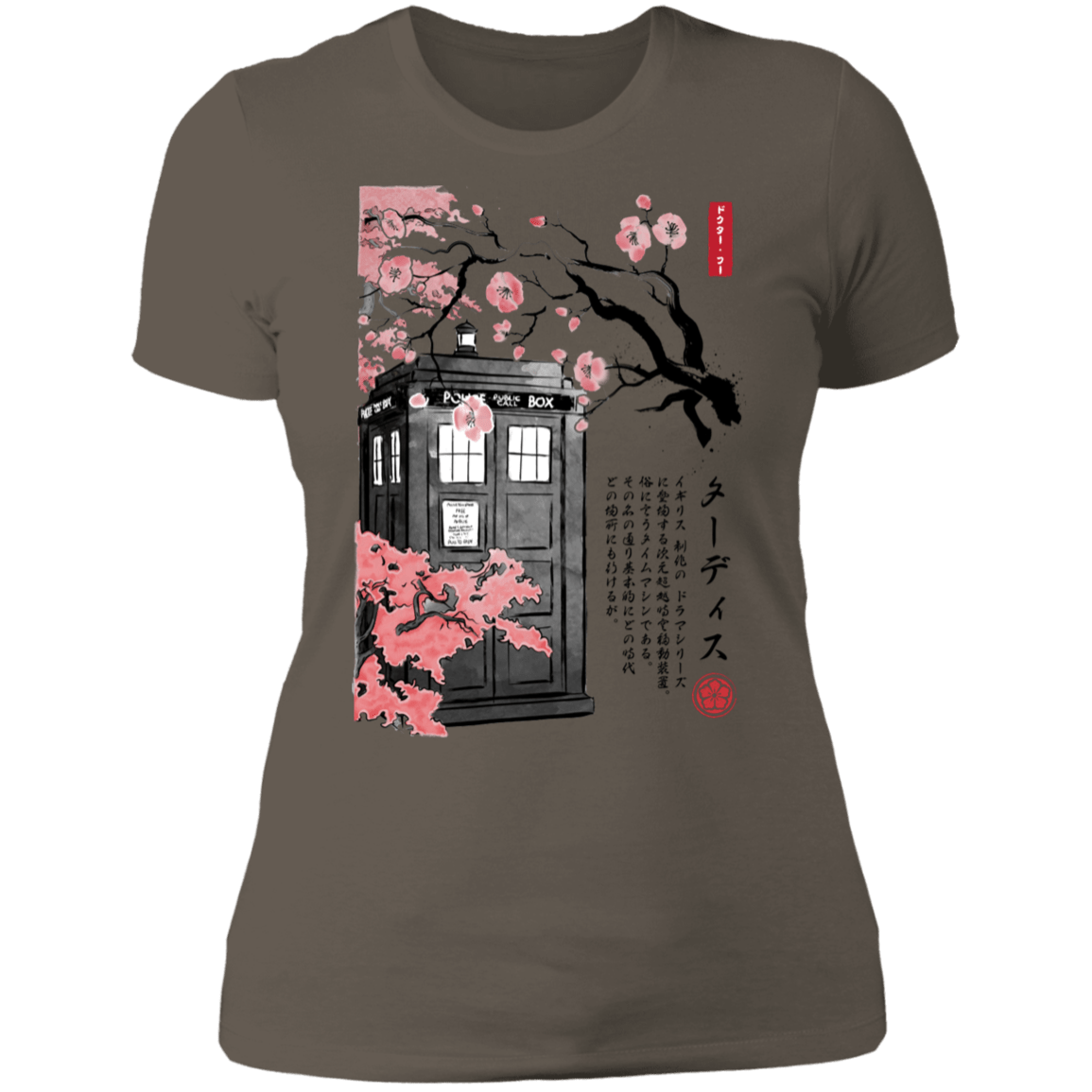 T-Shirts Warm Grey / S Tardis Sumi-e Women's Premium T-Shirt