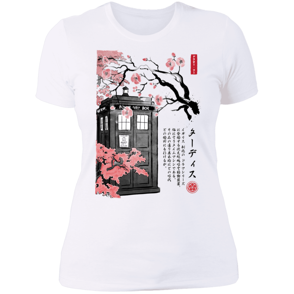 T-Shirts White / S Tardis Sumi-e Women's Premium T-Shirt