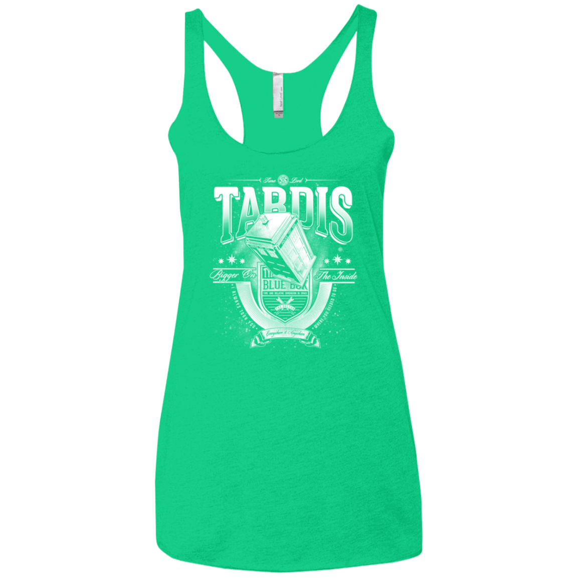 T-Shirts Envy / X-Small Tardis Women's Triblend Racerback Tank