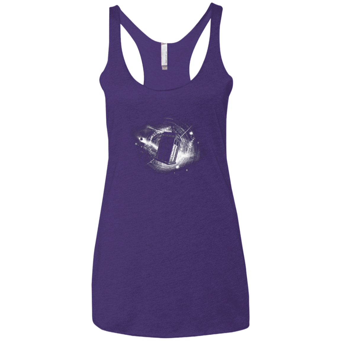 T-Shirts Purple / X-Small Tardis Women's Triblend Racerback Tank