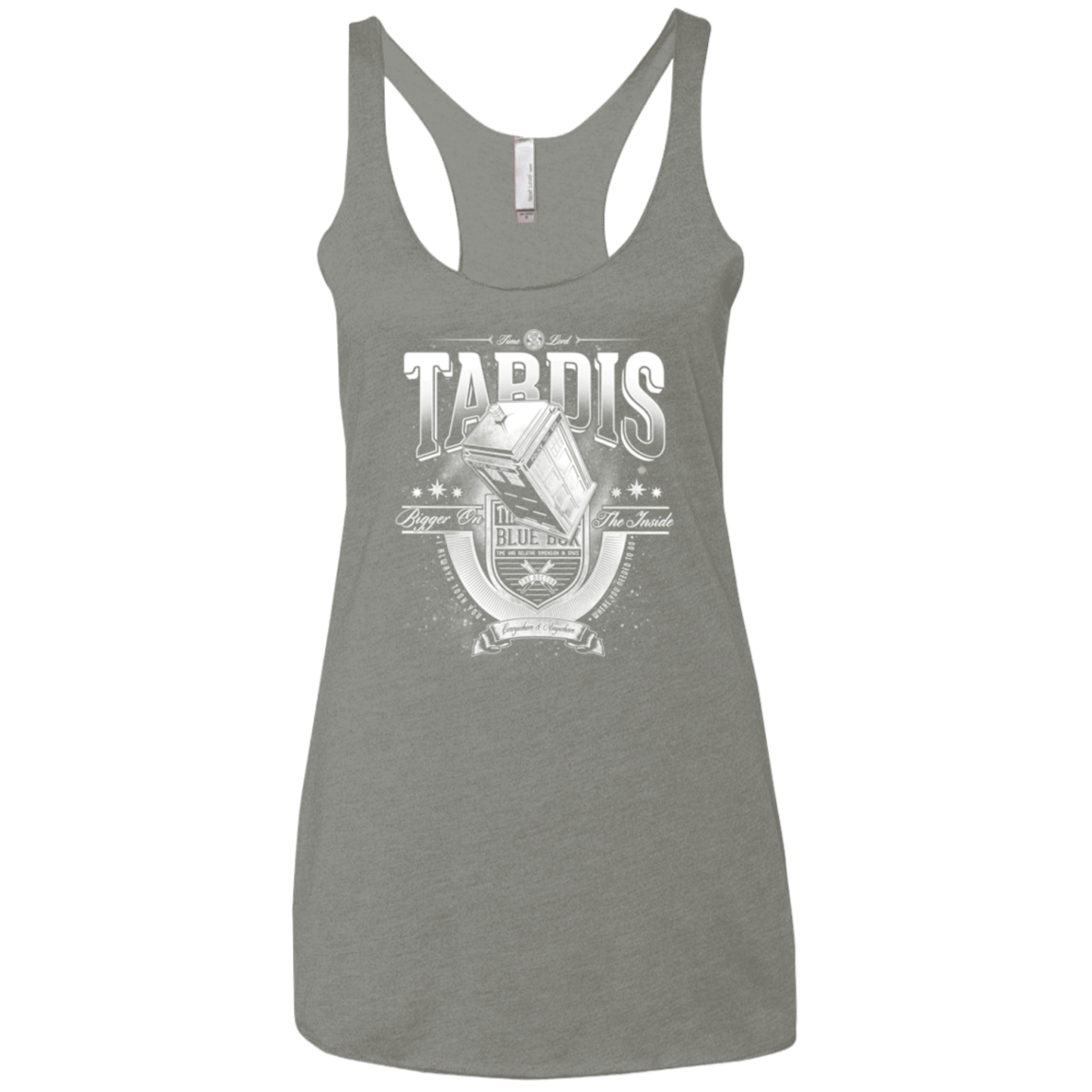 T-Shirts Venetian Grey / X-Small Tardis Women's Triblend Racerback Tank