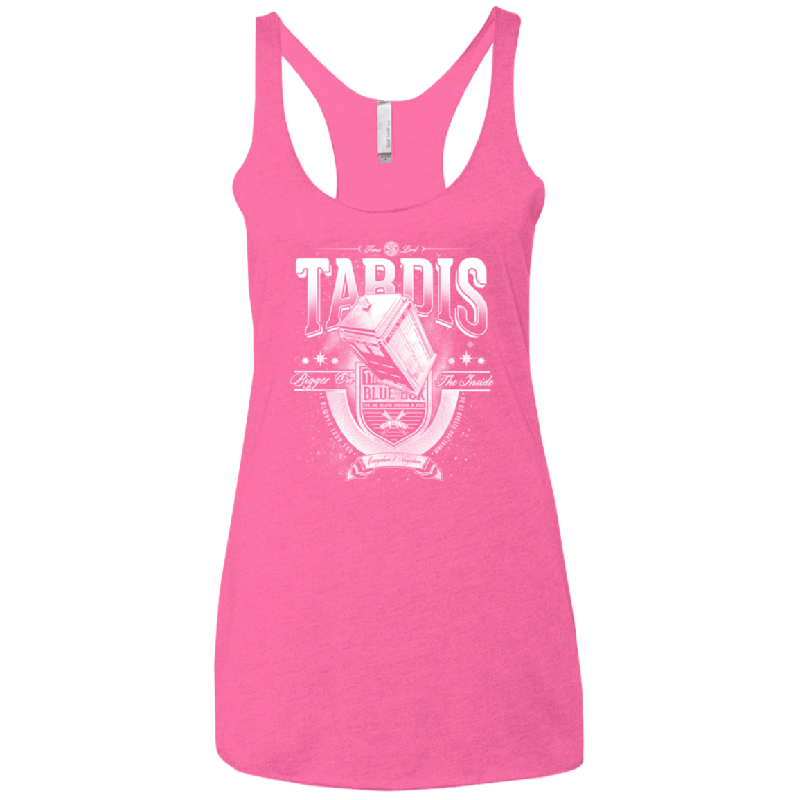 T-Shirts Vintage Pink / X-Small Tardis Women's Triblend Racerback Tank