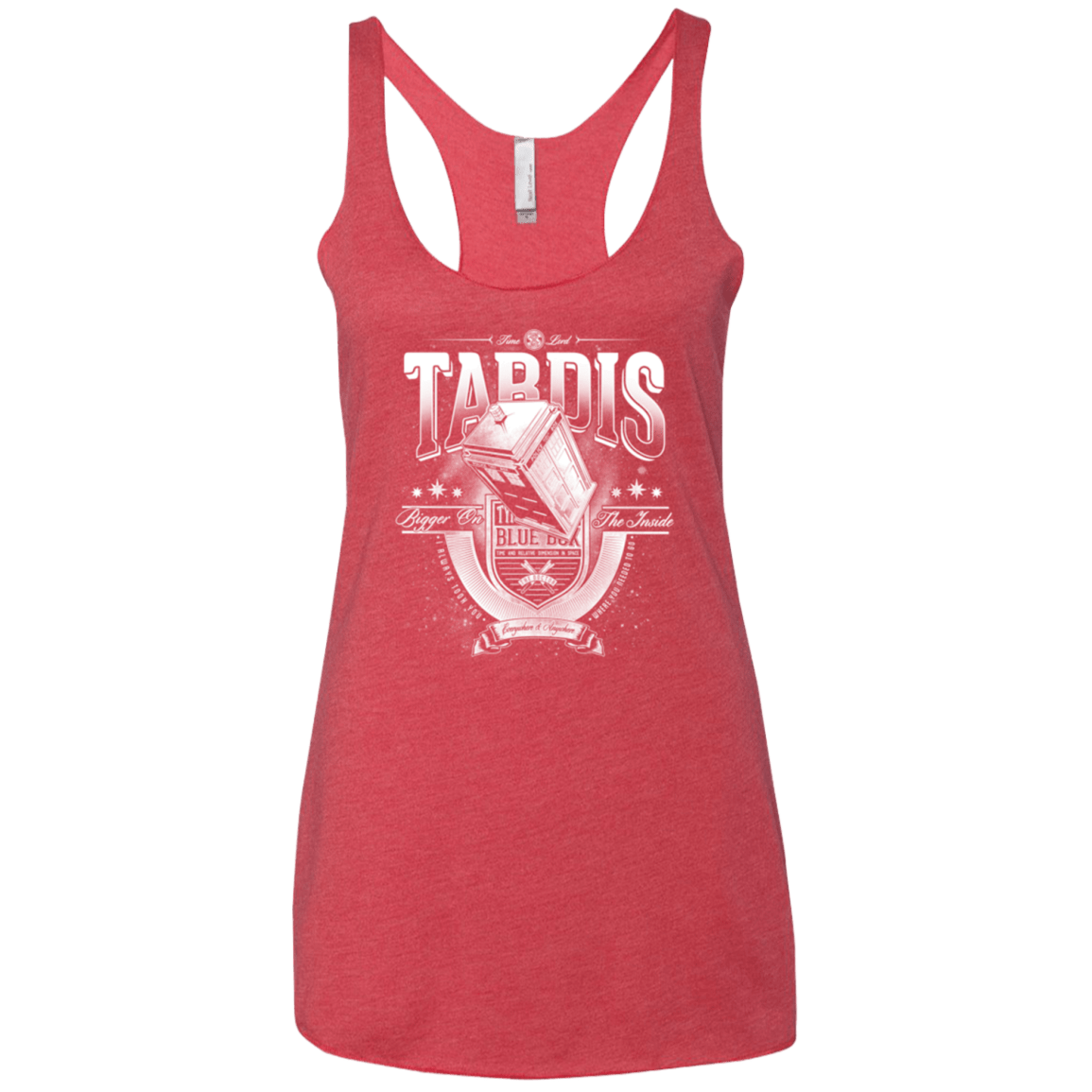 T-Shirts Vintage Red / X-Small Tardis Women's Triblend Racerback Tank