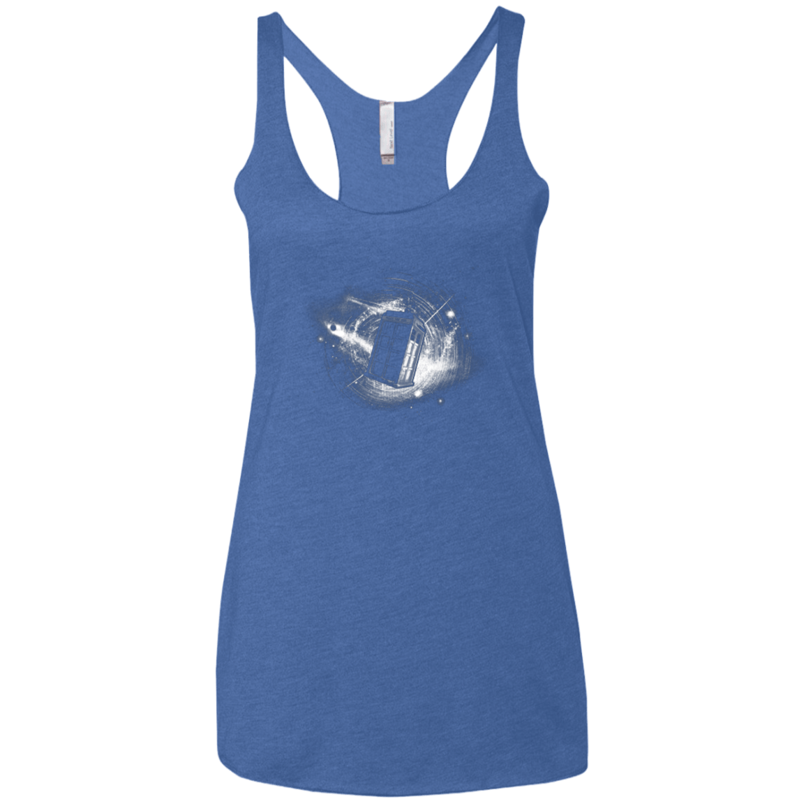 T-Shirts Vintage Royal / X-Small Tardis Women's Triblend Racerback Tank