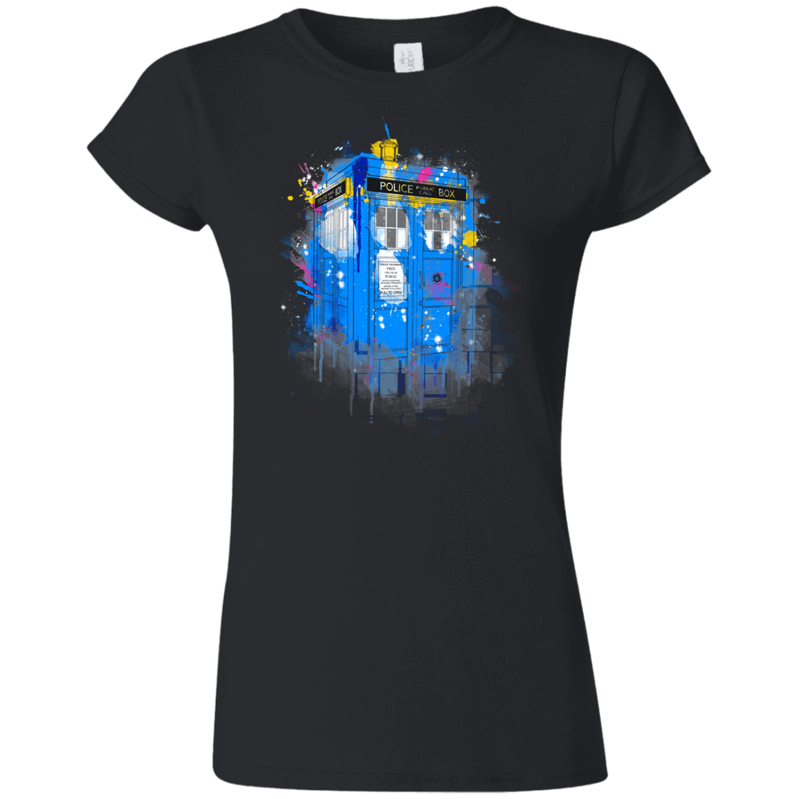 T-Shirts Black / S Tardisplash Junior Slimmer-Fit T-Shirt