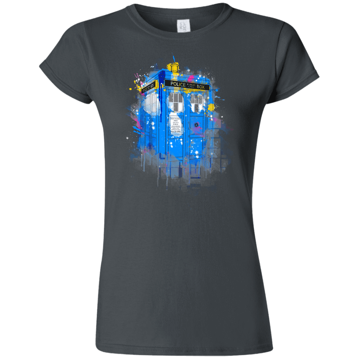 T-Shirts Charcoal / S Tardisplash Junior Slimmer-Fit T-Shirt