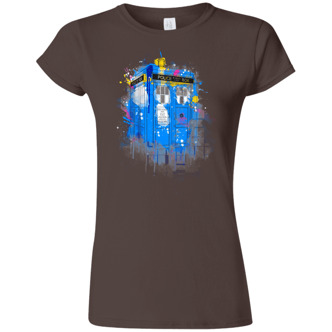 T-Shirts Dark Chocolate / S Tardisplash Junior Slimmer-Fit T-Shirt