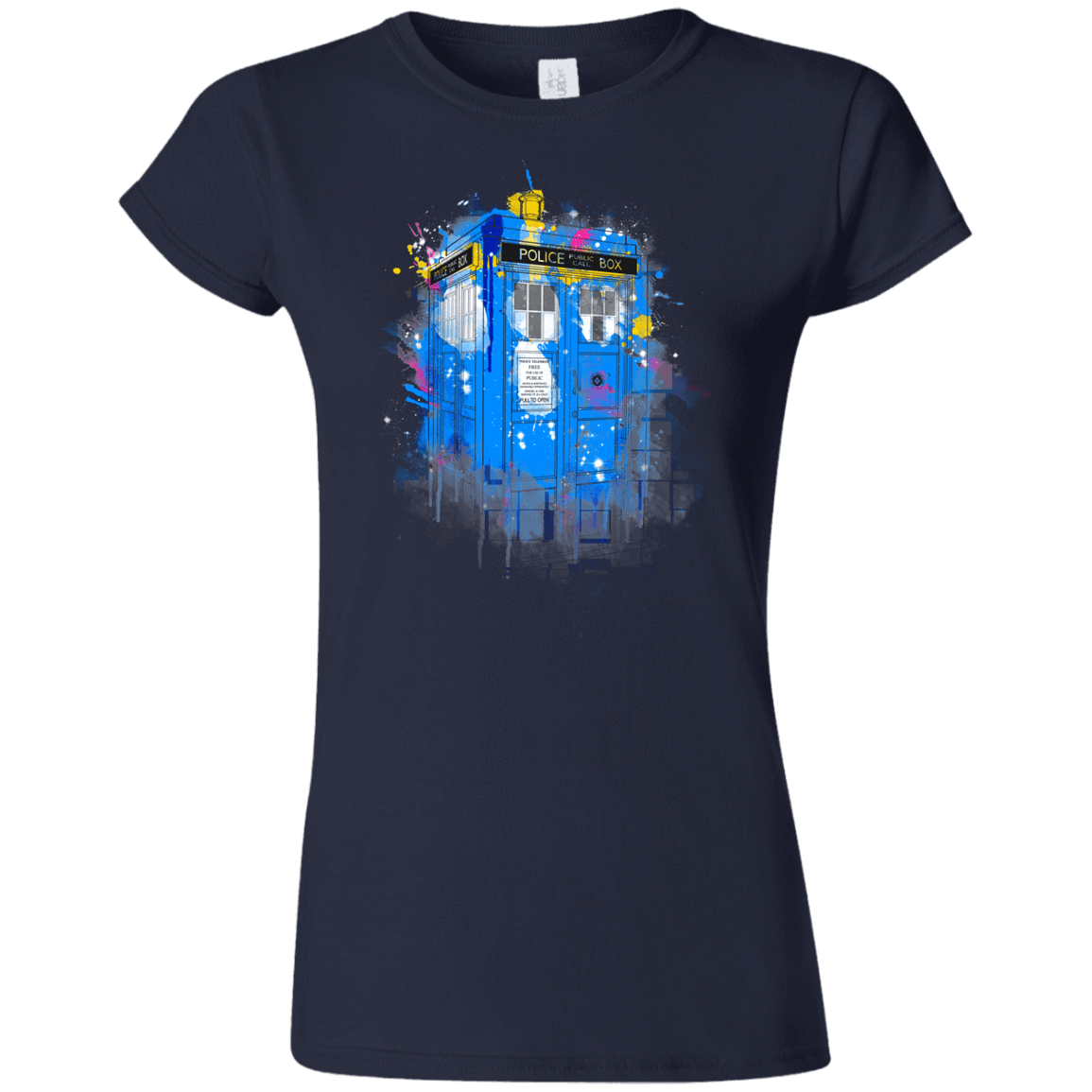 T-Shirts Navy / S Tardisplash Junior Slimmer-Fit T-Shirt