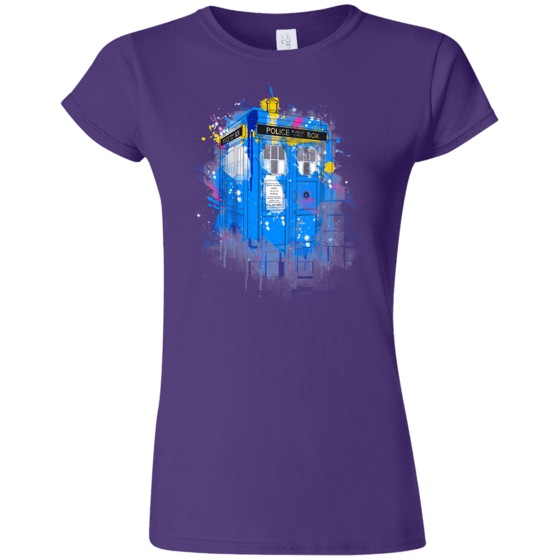 T-Shirts Purple / S Tardisplash Junior Slimmer-Fit T-Shirt