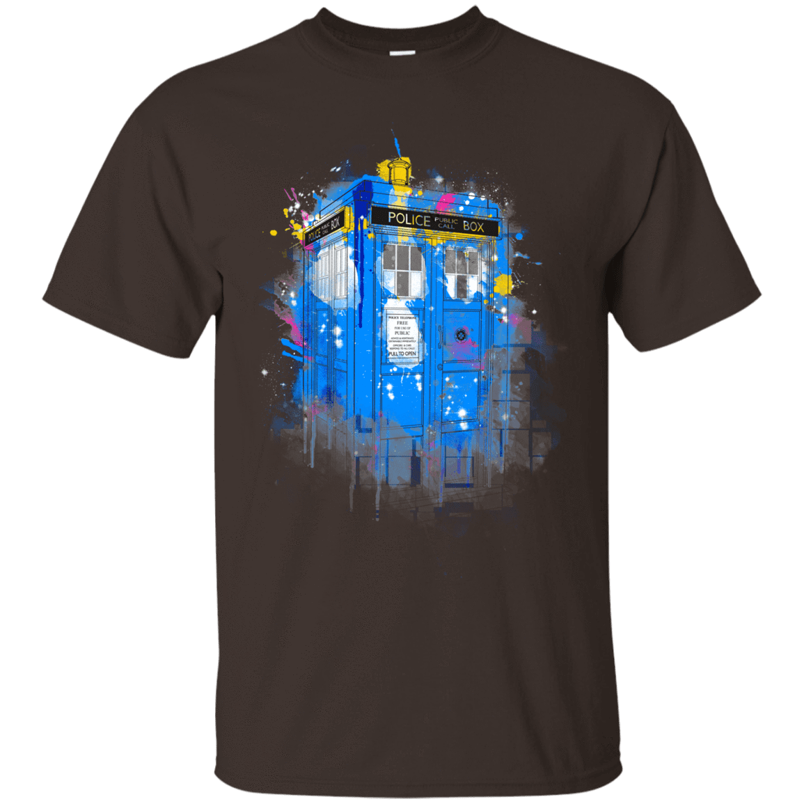 T-Shirts Dark Chocolate / S Tardisplash T-Shirt