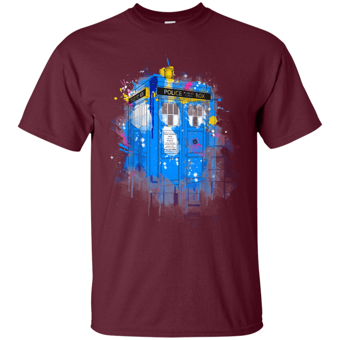 T-Shirts Maroon / S Tardisplash T-Shirt