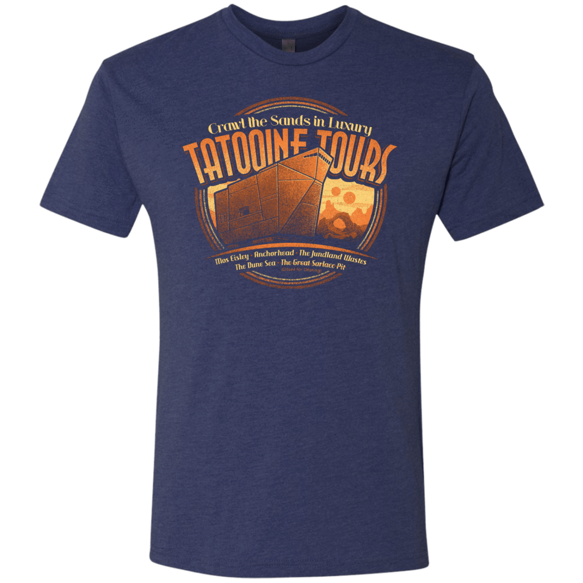 T-Shirts Vintage Navy / S Tatooine Tours Men's Triblend T-Shirt