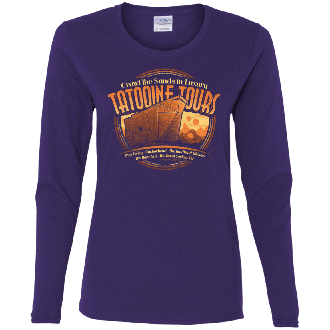 T-Shirts Purple / S Tatooine Tours Women's Long Sleeve T-Shirt