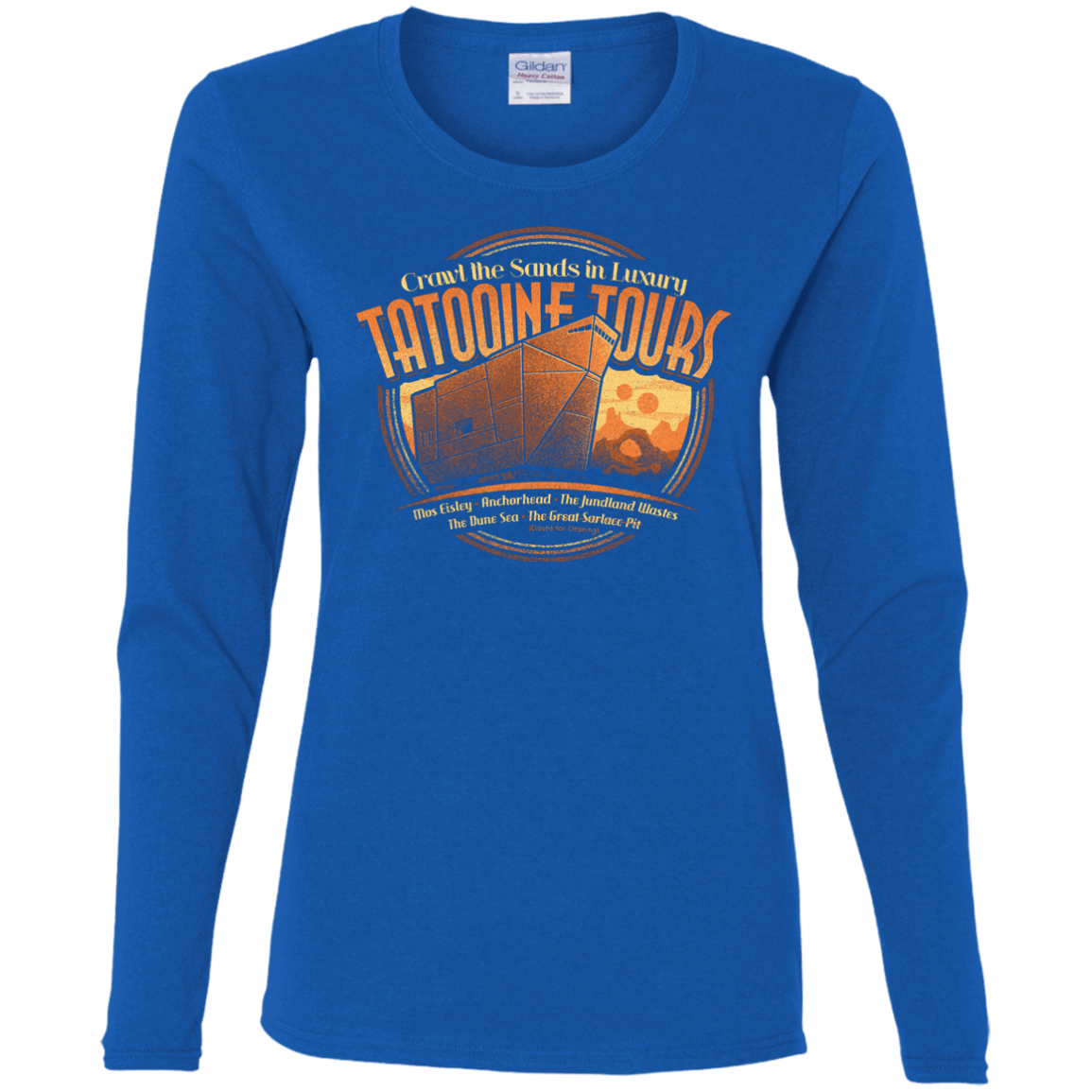 T-Shirts Royal / S Tatooine Tours Women's Long Sleeve T-Shirt