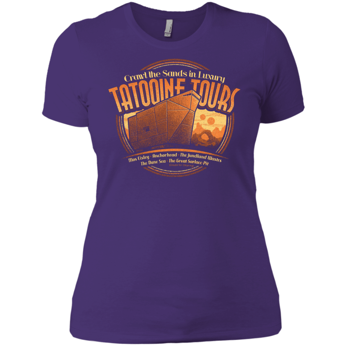 T-Shirts Purple Rush/ / X-Small Tatooine Tours Women's Premium T-Shirt