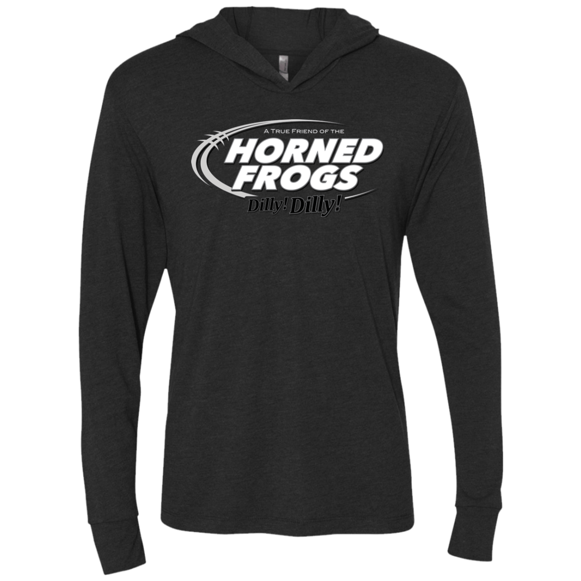 T-Shirts Vintage Black / X-Small TCU Dilly Dilly Triblend Long Sleeve Hoodie Tee