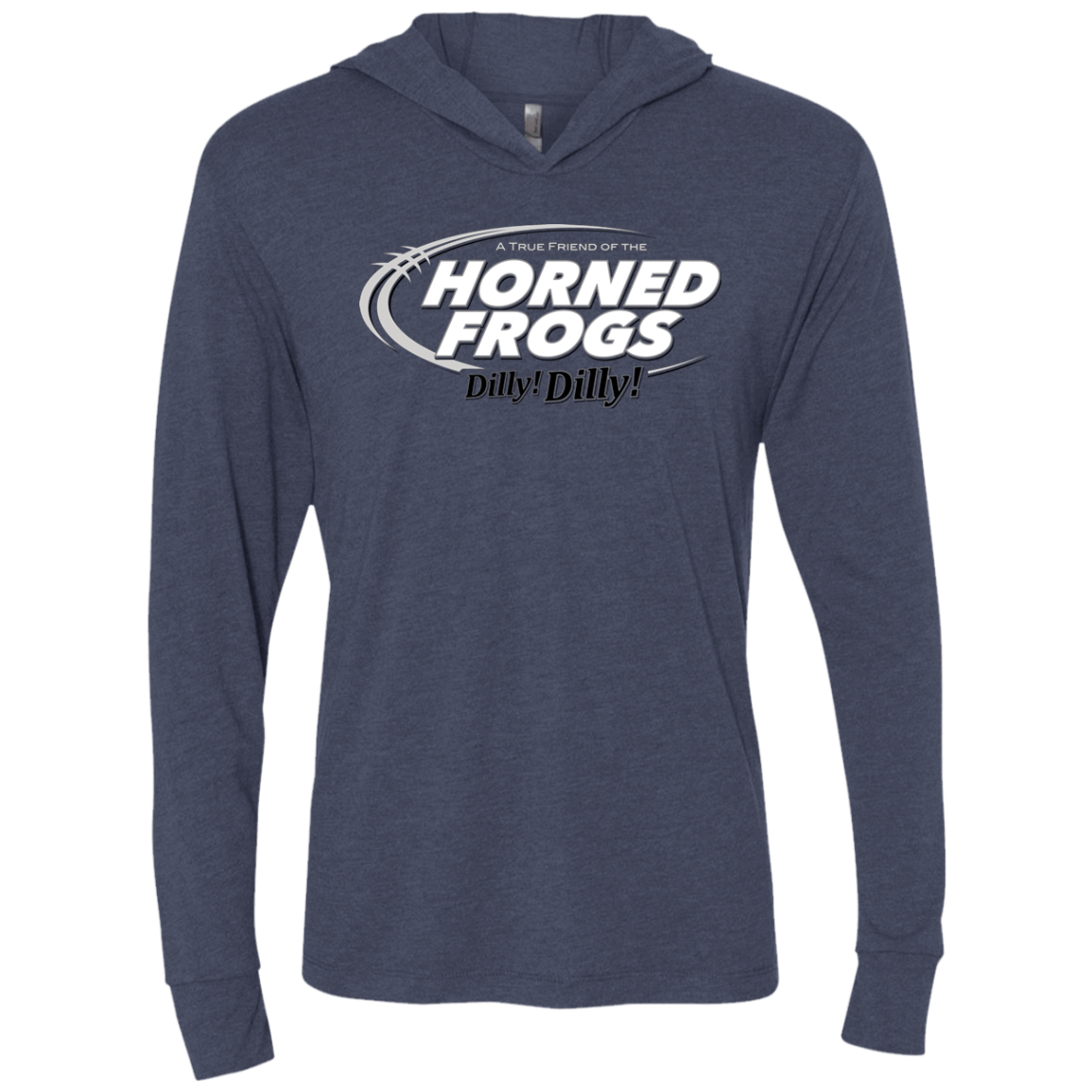 T-Shirts Vintage Navy / X-Small TCU Dilly Dilly Triblend Long Sleeve Hoodie Tee