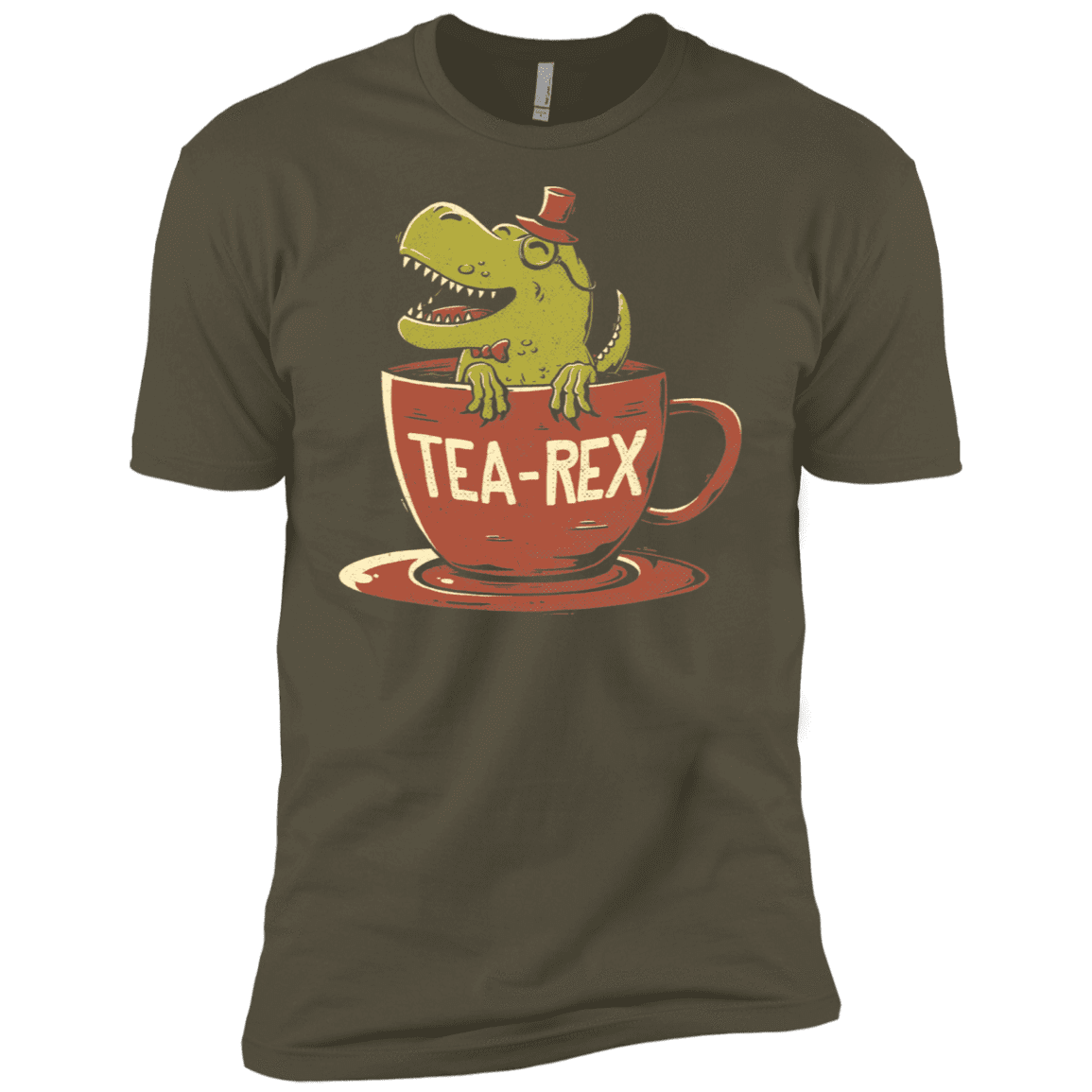 T-Shirts Military Green / X-Small Tea-Rex Men's Premium T-Shirt
