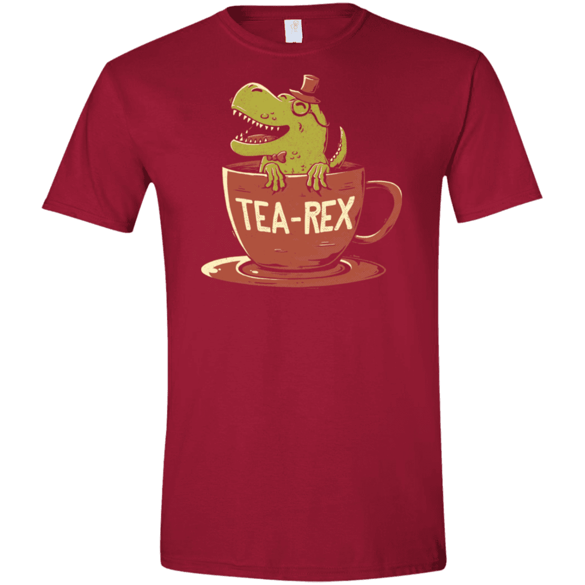 T-Shirts Cardinal Red / S Tea-Rex Men's Semi-Fitted Softstyle