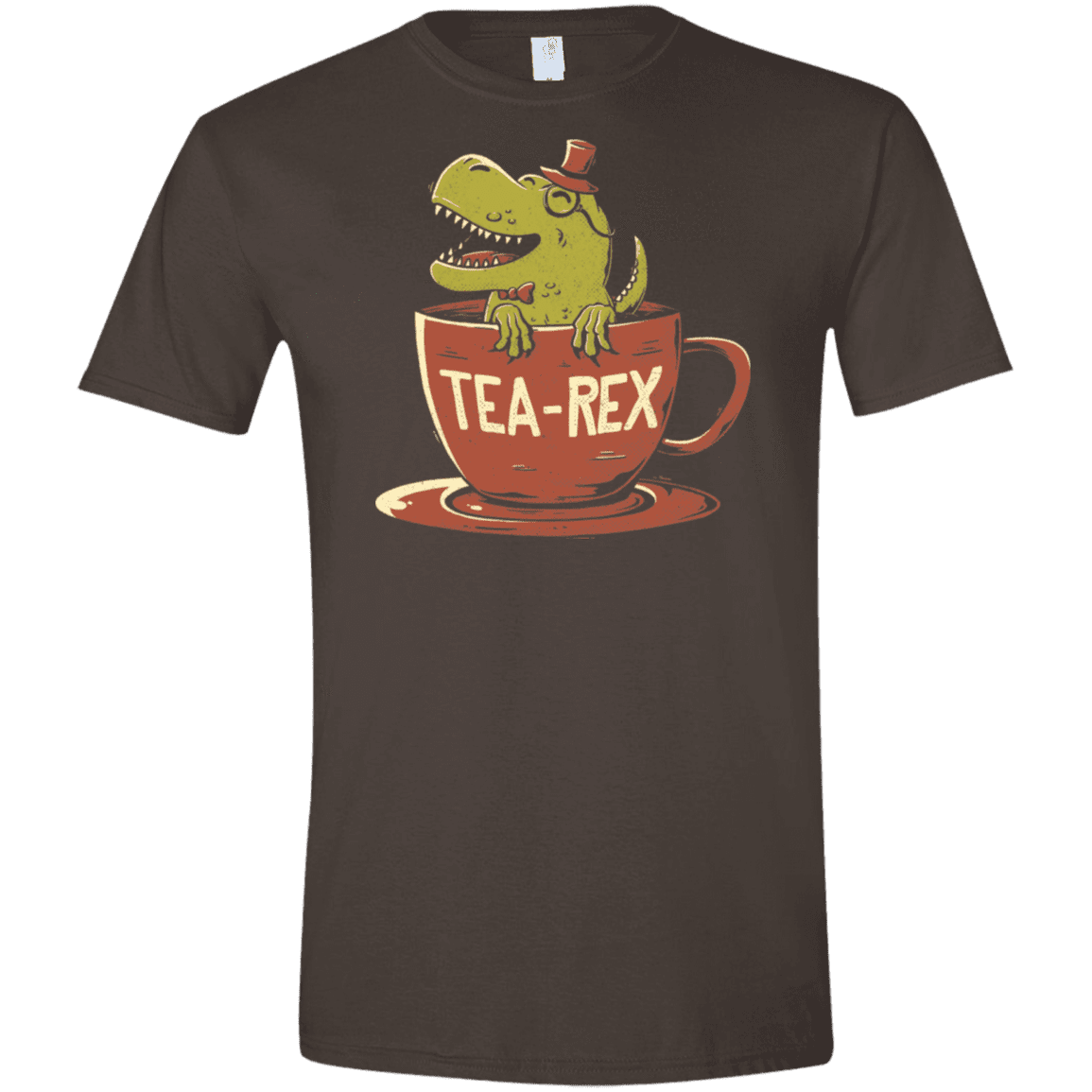 T-Shirts Dark Chocolate / S Tea-Rex Men's Semi-Fitted Softstyle