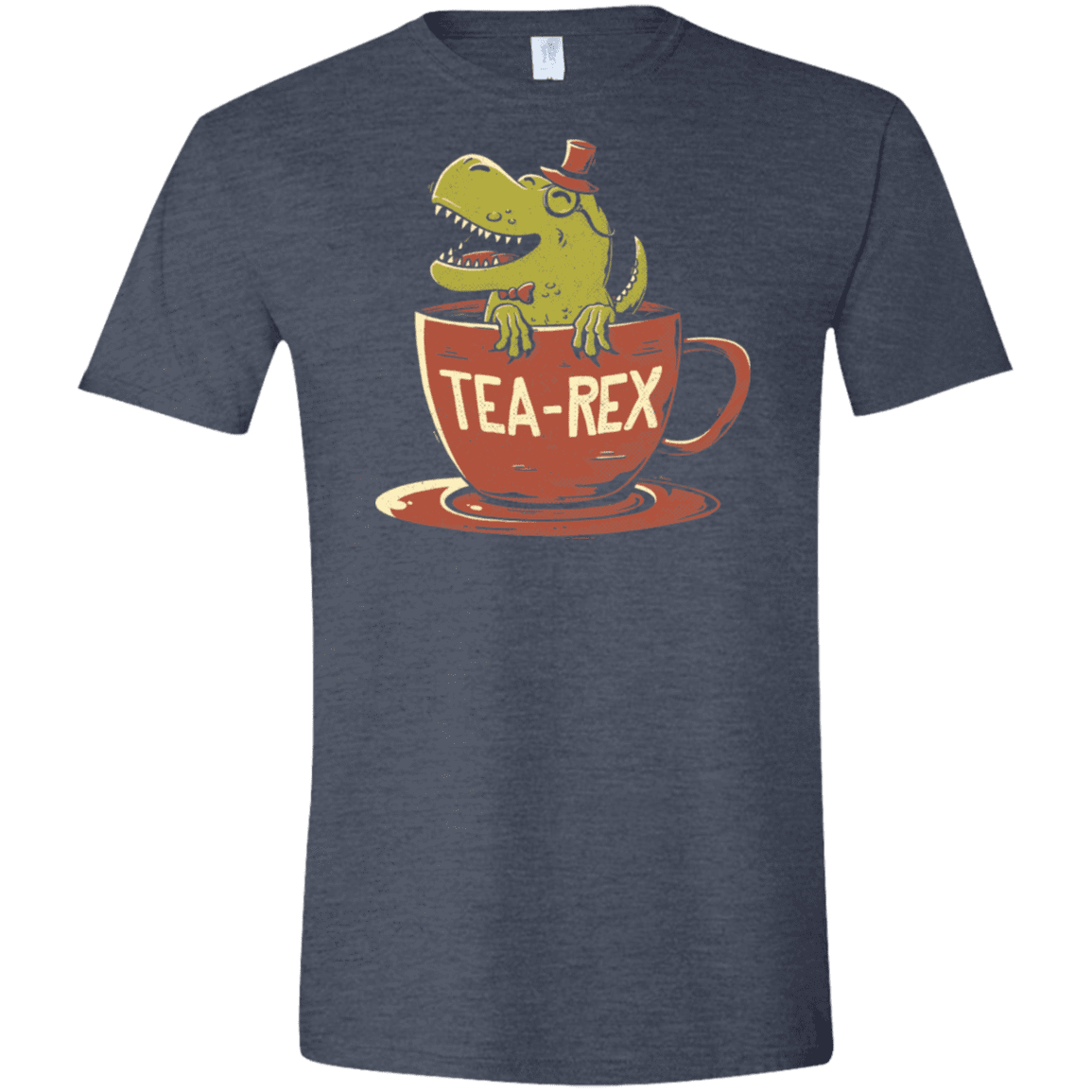 T-Shirts Heather Navy / S Tea-Rex Men's Semi-Fitted Softstyle