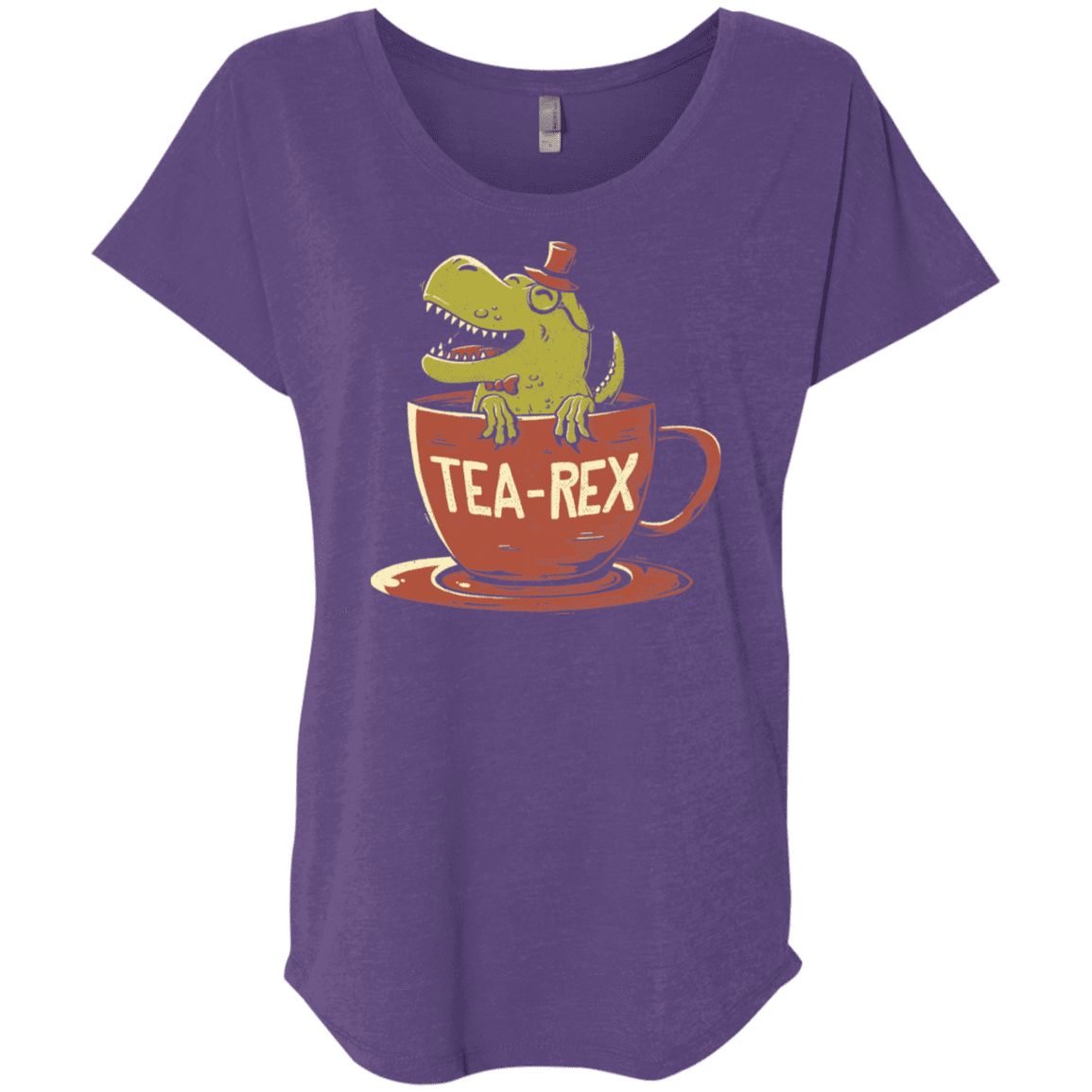 T-Shirts Purple Rush / X-Small Tea-Rex Triblend Dolman Sleeve