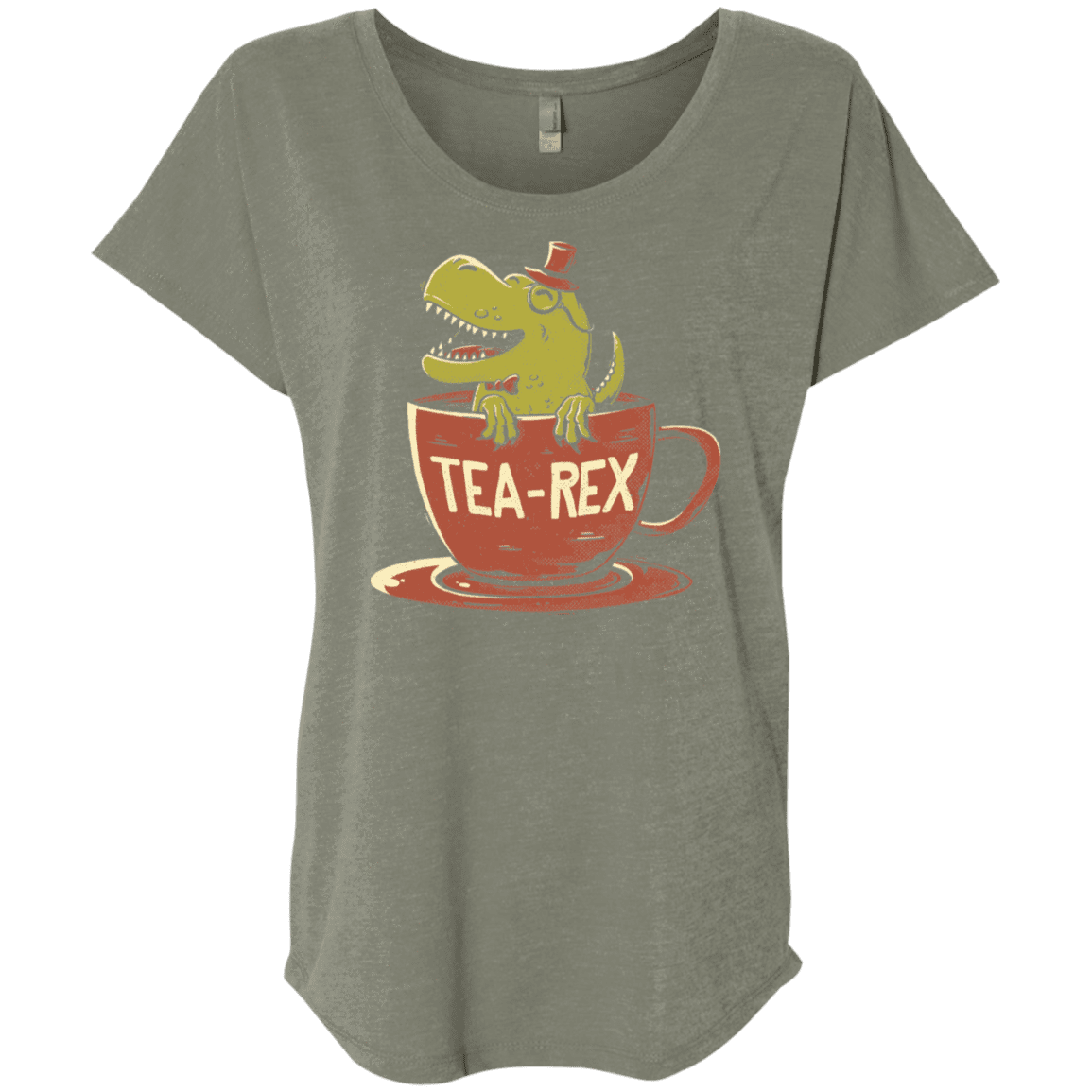 T-Shirts Venetian Grey / X-Small Tea-Rex Triblend Dolman Sleeve