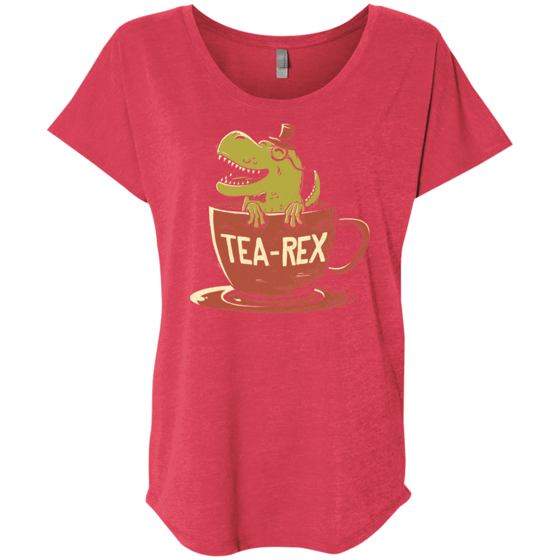 T-Shirts Vintage Red / X-Small Tea-Rex Triblend Dolman Sleeve