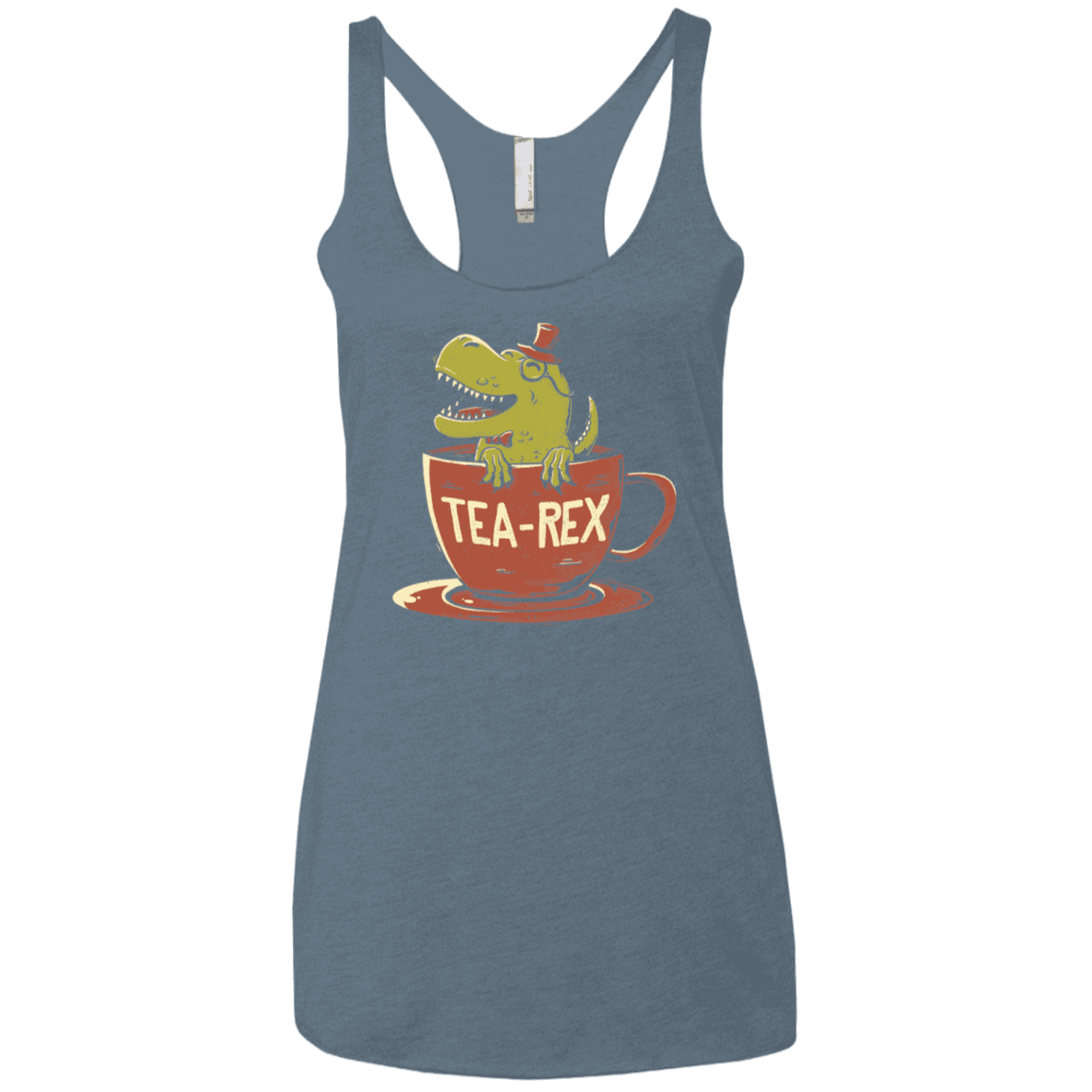 T-Shirts Indigo / X-Small Tea-Rex Women's Triblend Racerback Tank