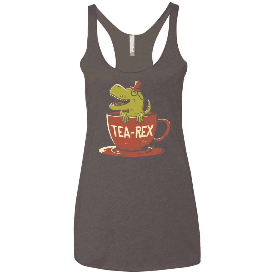 T-Shirts Macchiato / X-Small Tea-Rex Women's Triblend Racerback Tank