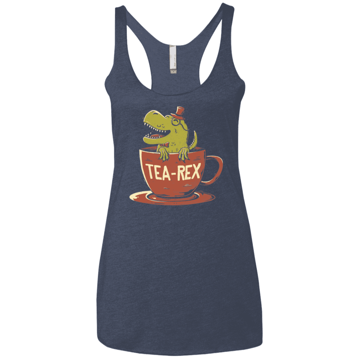T-Shirts Vintage Navy / X-Small Tea-Rex Women's Triblend Racerback Tank