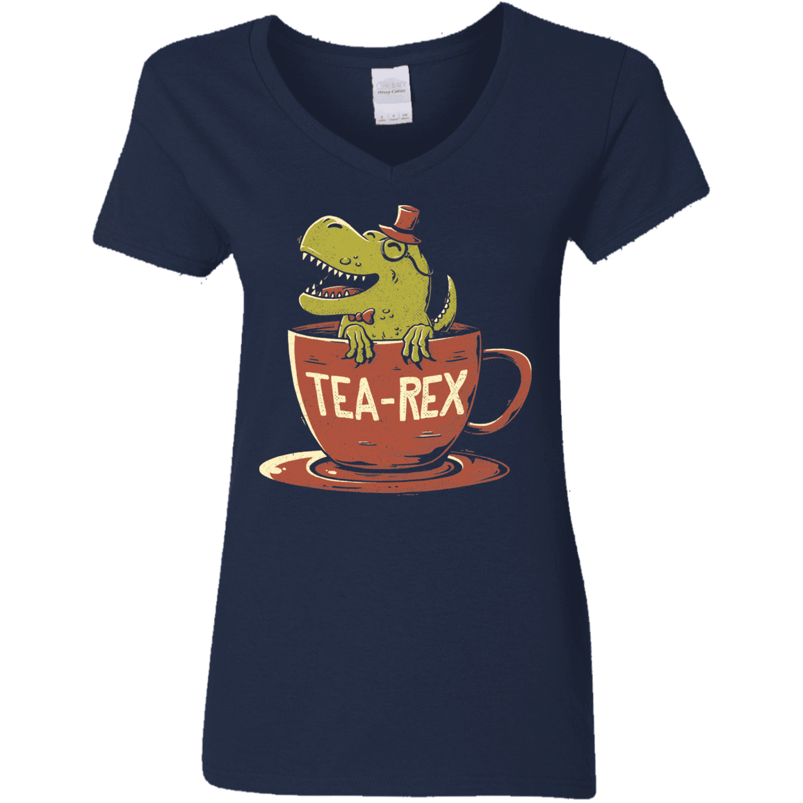 T-Shirts Navy / S Tea-Rex Women's V-Neck T-Shirt