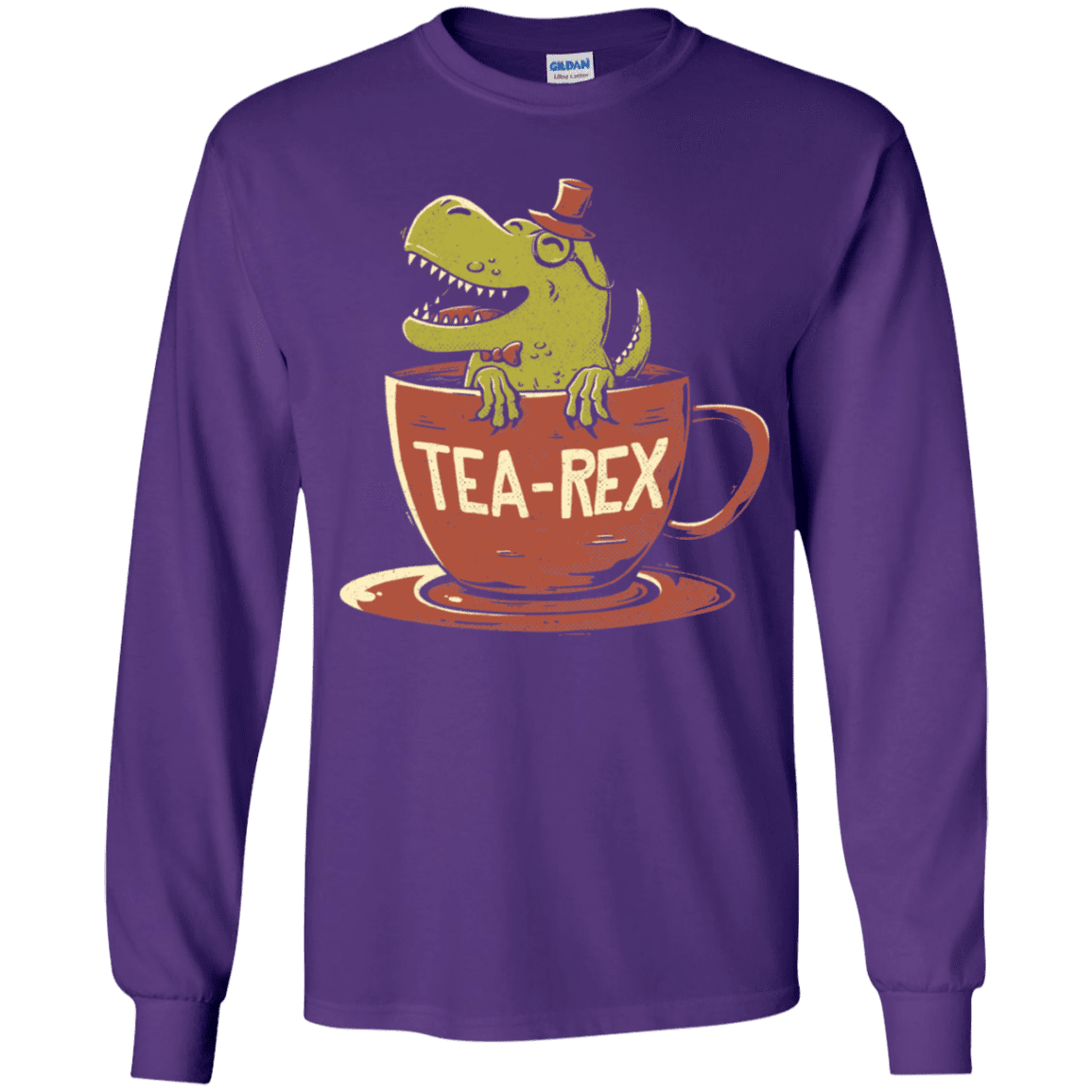 T-Shirts Purple / YS Tea-Rex Youth Long Sleeve T-Shirt