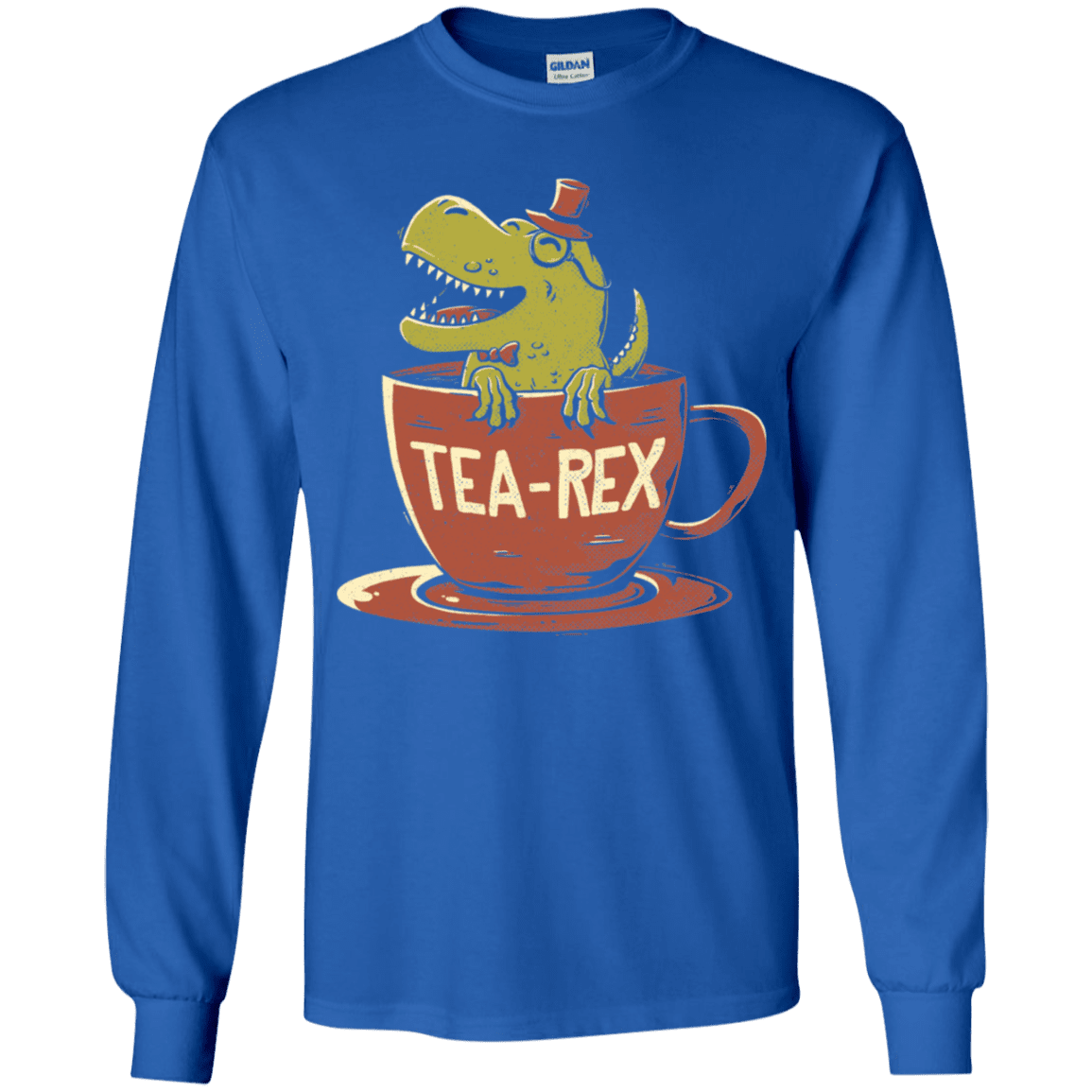T-Shirts Royal / YS Tea-Rex Youth Long Sleeve T-Shirt