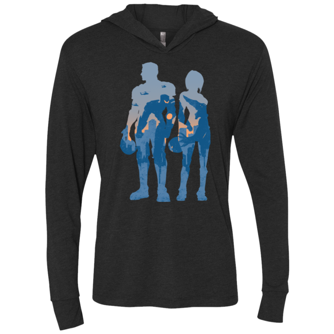 T-Shirts Vintage Black / X-Small Team danger Triblend Long Sleeve Hoodie Tee