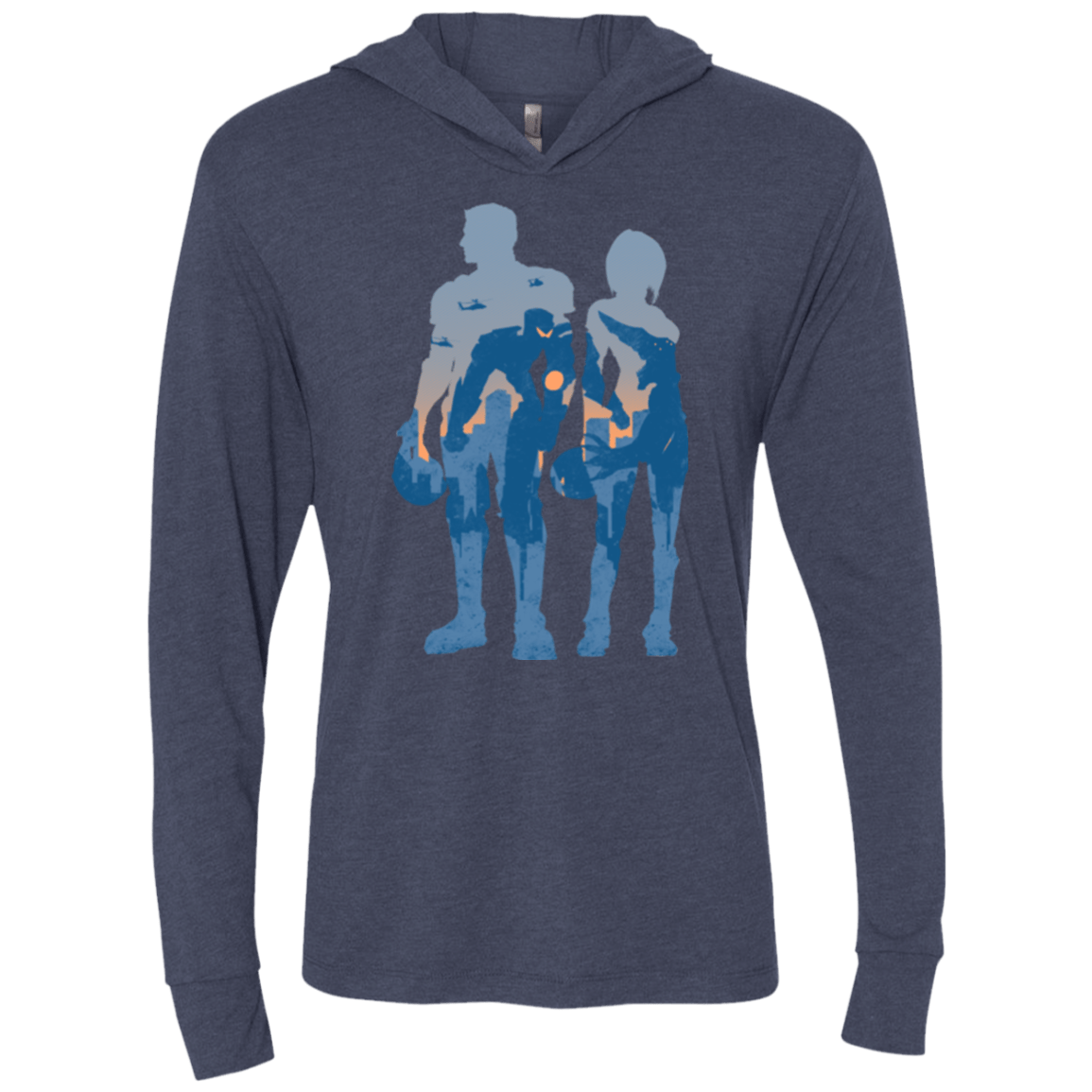 T-Shirts Vintage Navy / X-Small Team danger Triblend Long Sleeve Hoodie Tee