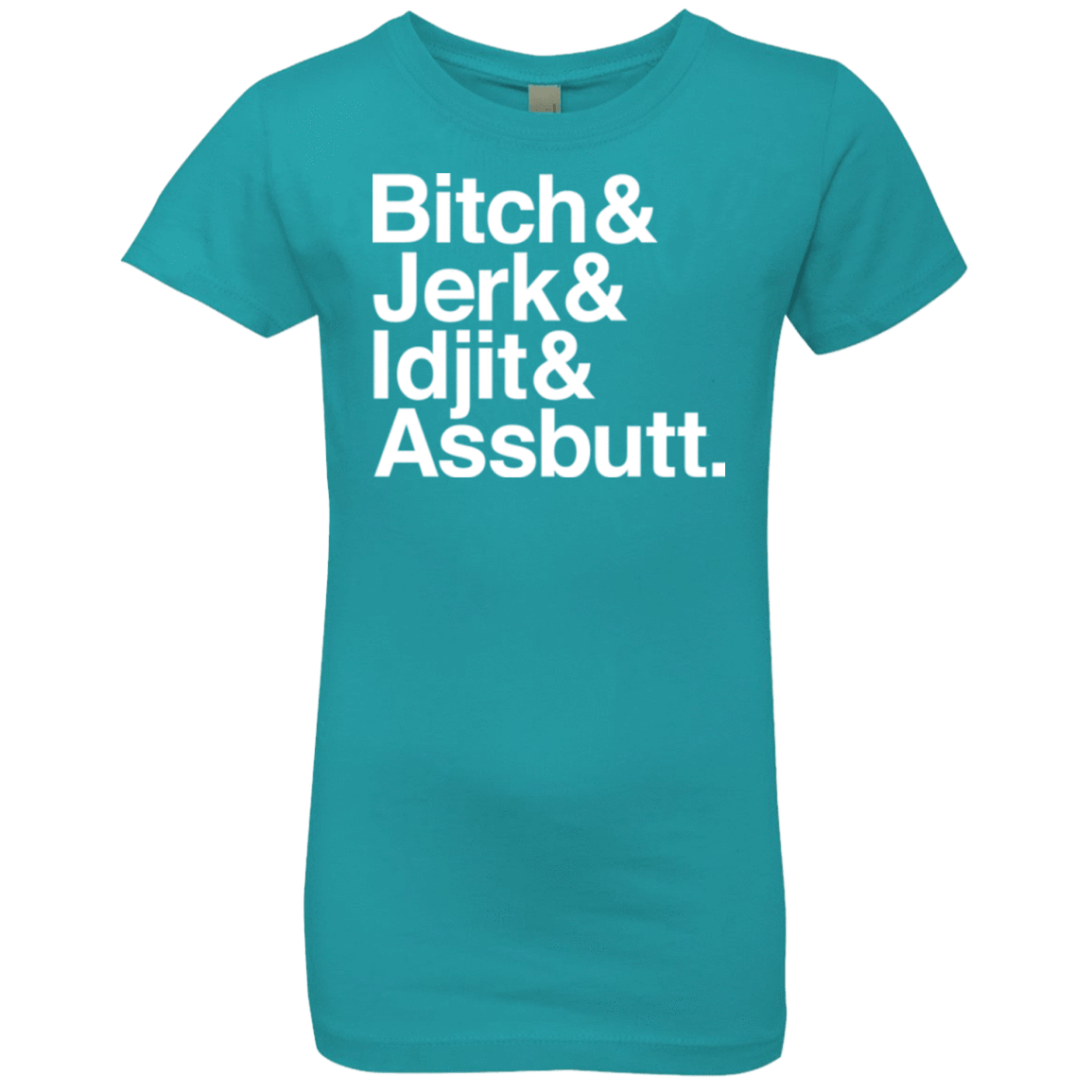 T-Shirts Tahiti Blue / YXS Team Free Will Helvetica Girls Premium T-Shirt