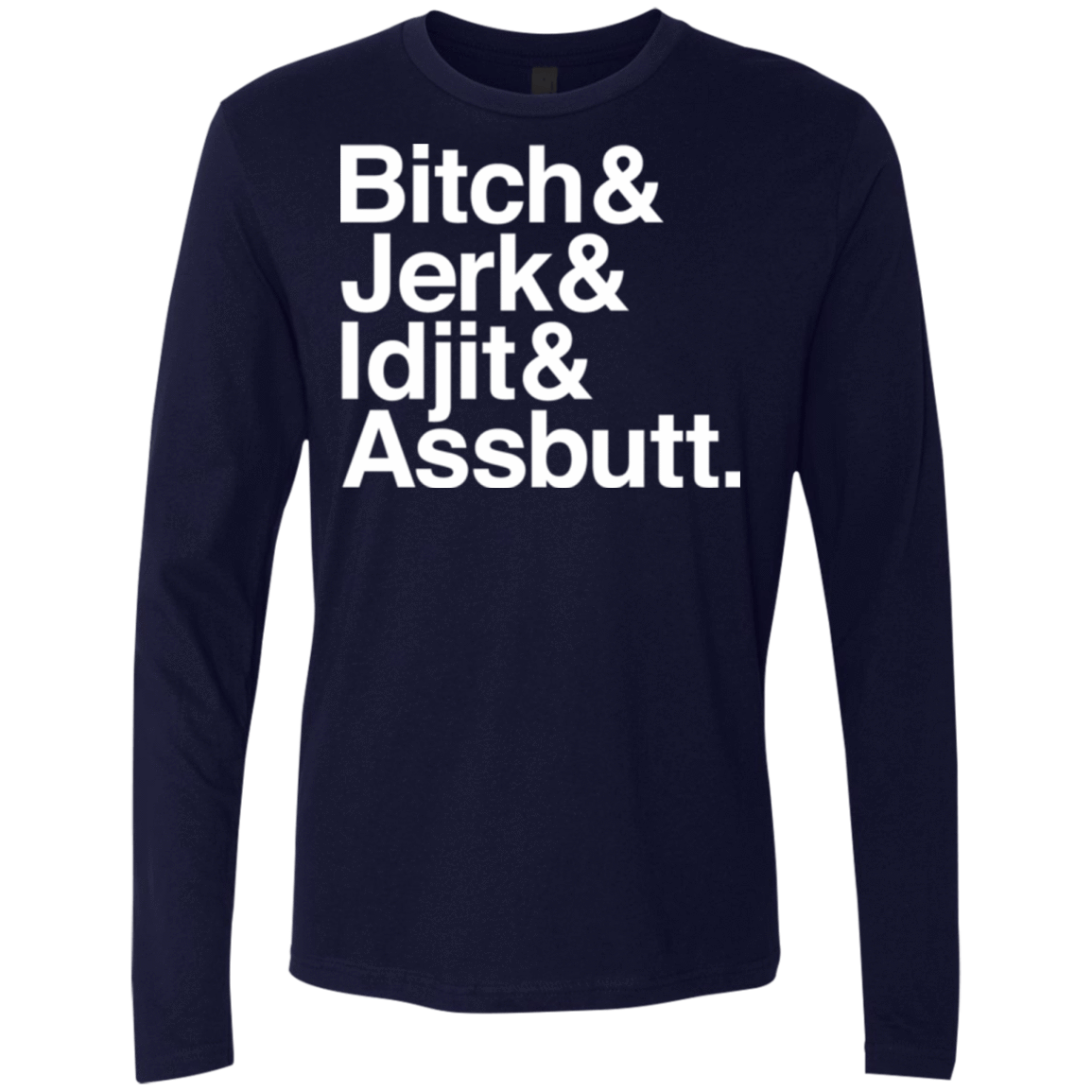 T-Shirts Midnight Navy / Small Team Free Will Helvetica Men's Premium Long Sleeve
