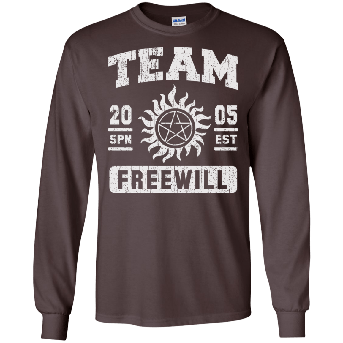 T-Shirts Dark Chocolate / S Team Freewill Men's Long Sleeve T-Shirt
