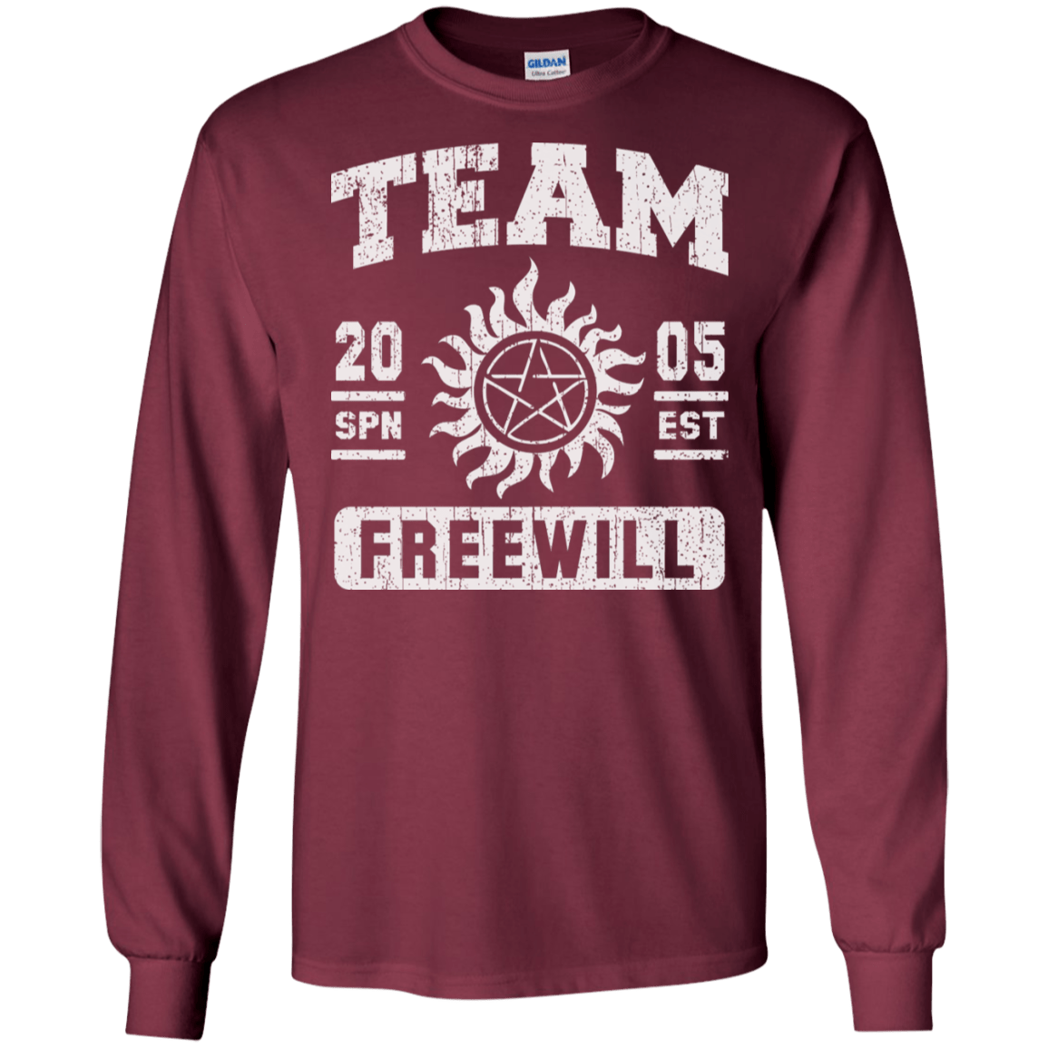 T-Shirts Maroon / S Team Freewill Men's Long Sleeve T-Shirt