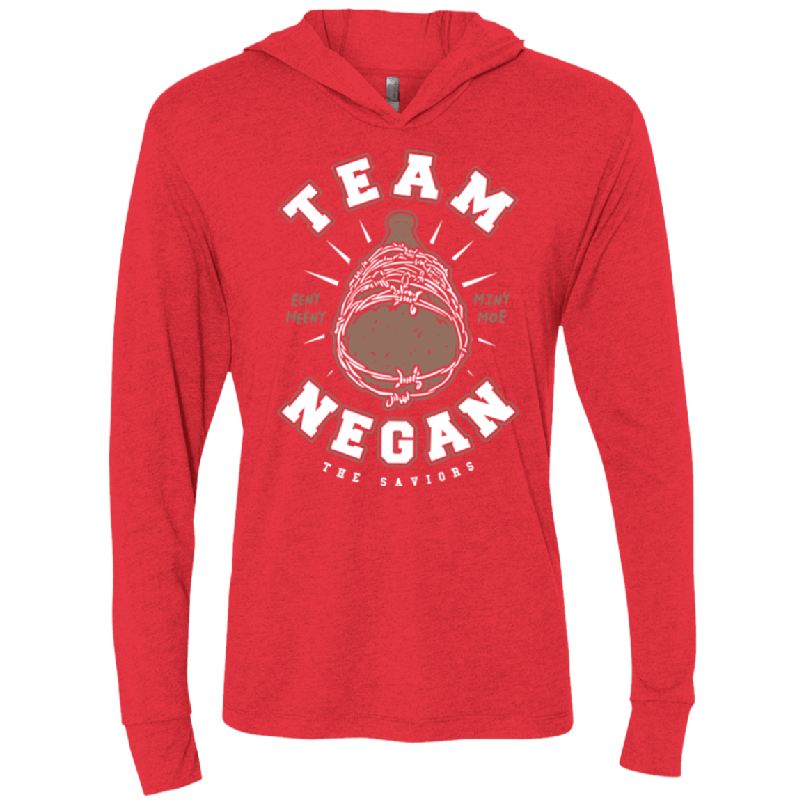 T-Shirts Vintage Red / X-Small Team Negan Triblend Long Sleeve Hoodie Tee