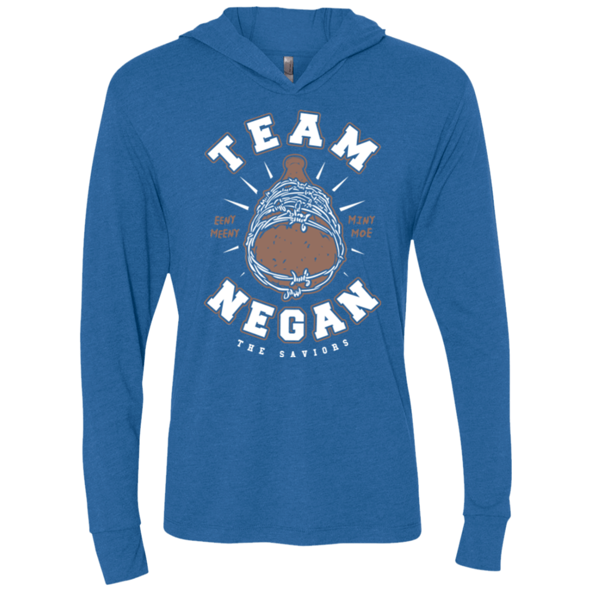 T-Shirts Vintage Royal / X-Small Team Negan Triblend Long Sleeve Hoodie Tee