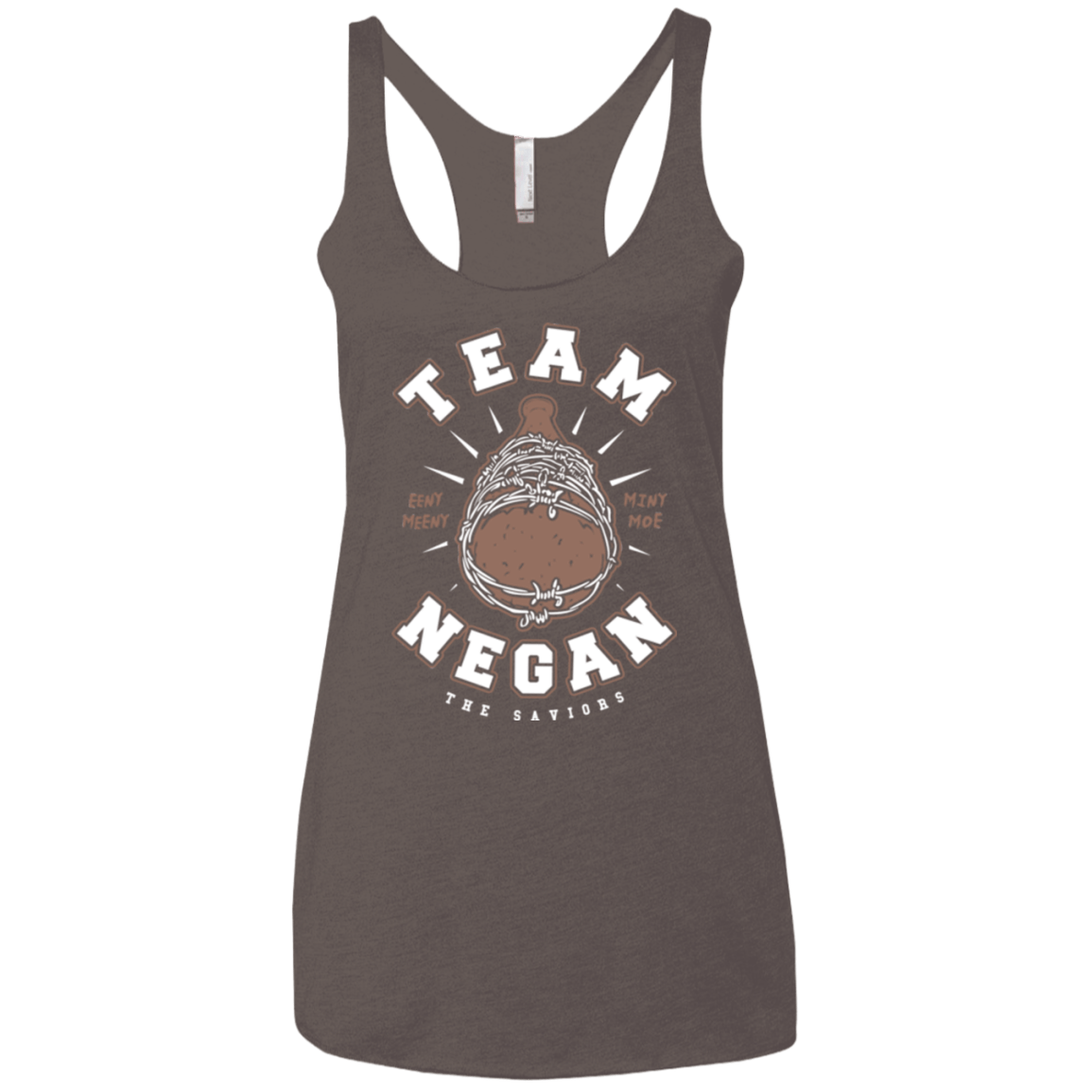 T-Shirts Macchiato / X-Small Team Negan Women's Triblend Racerback Tank