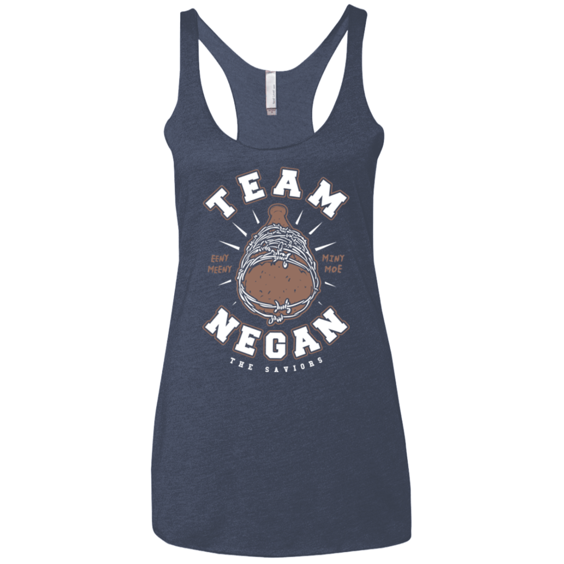 T-Shirts Vintage Navy / X-Small Team Negan Women's Triblend Racerback Tank