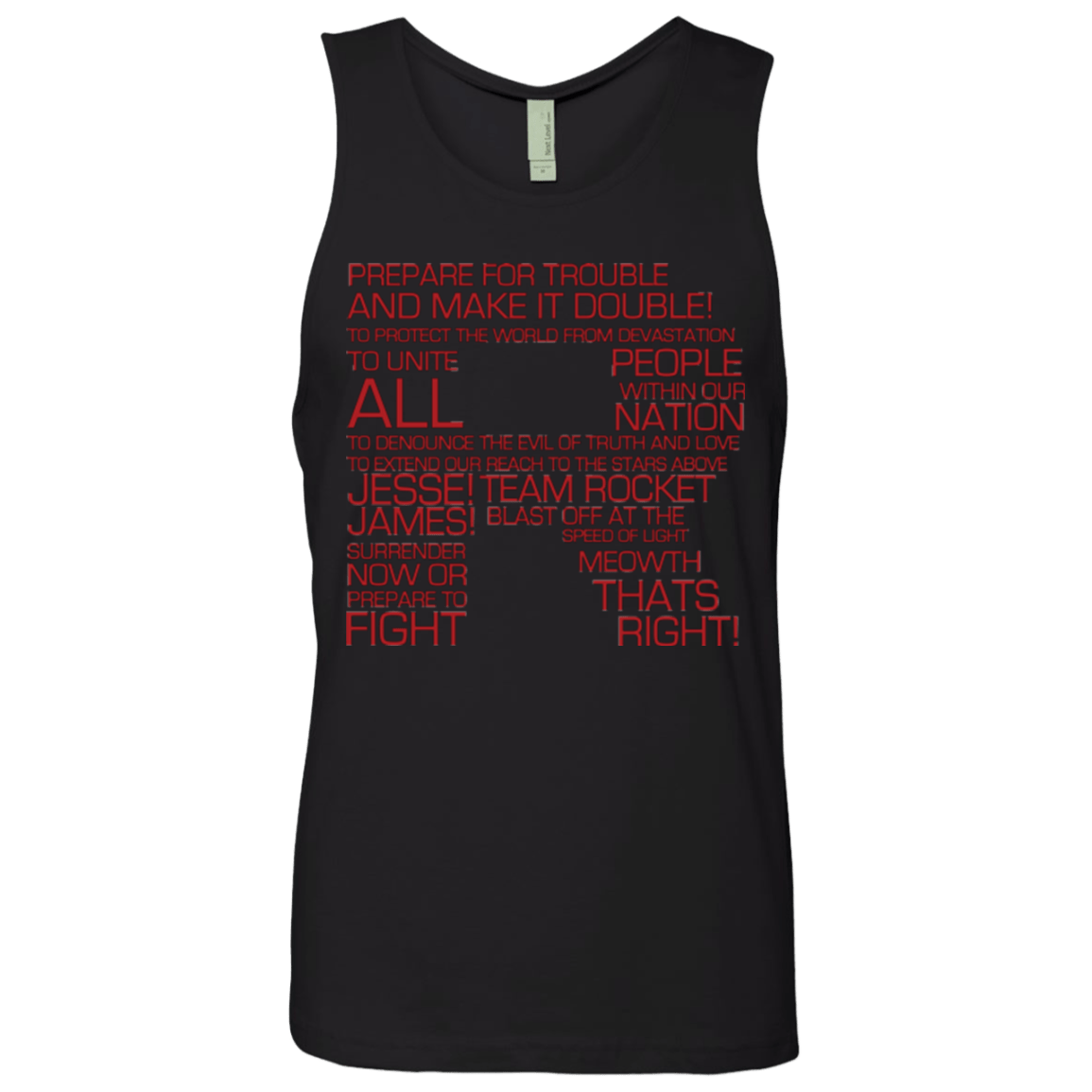 T-Shirts Black / Small Team Rocket Motto Men's Premium Tank Top