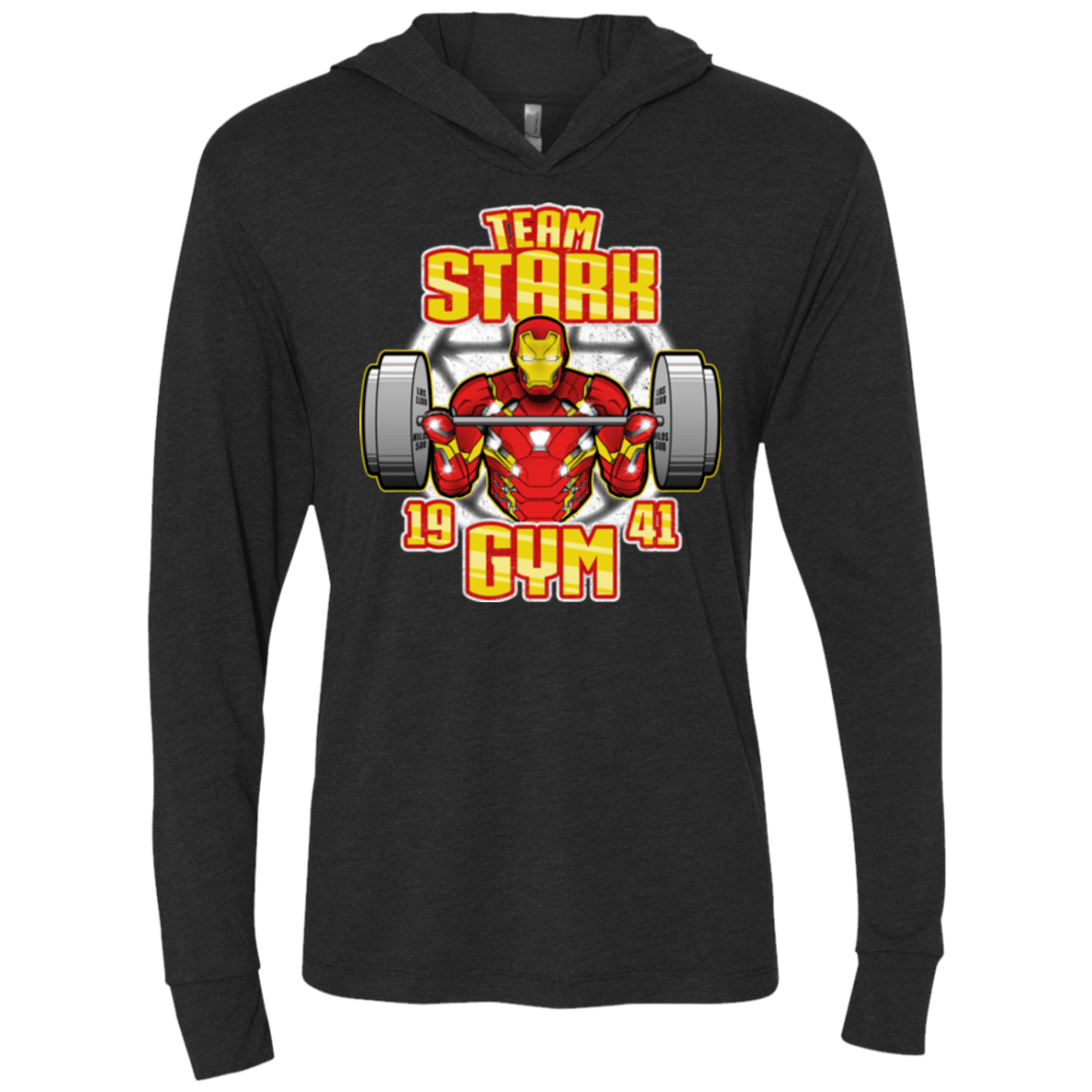 T-Shirts Vintage Black / X-Small Team Stark Gym Triblend Long Sleeve Hoodie Tee