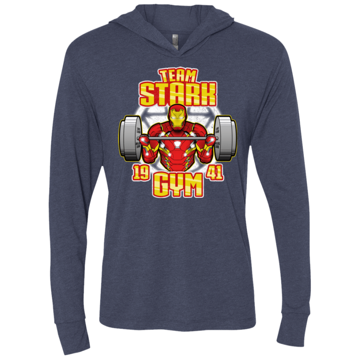 T-Shirts Vintage Navy / X-Small Team Stark Gym Triblend Long Sleeve Hoodie Tee